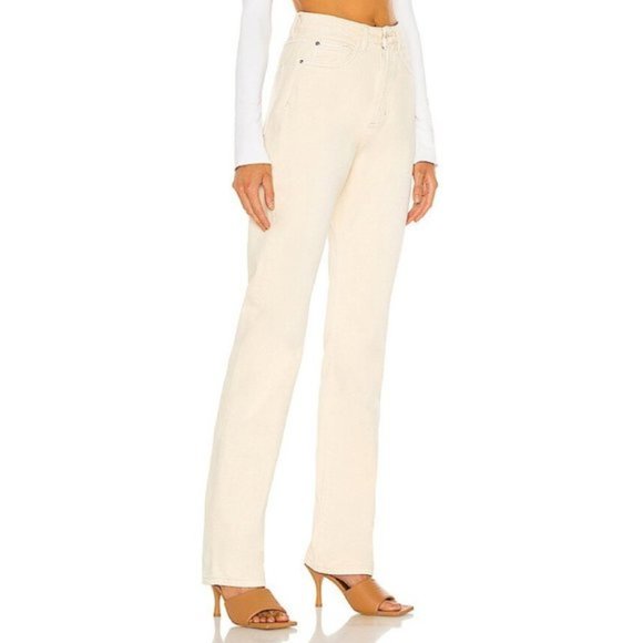 WeWoreWhat The Icon Jean in Camp Cream White, Size 26 - Picture 6 of 6